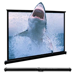 Pull Up Tabletop Projector Screen Portable Thickened White Fiber Glass Screen with Stand Watch Movie for Outdoor Camping Office