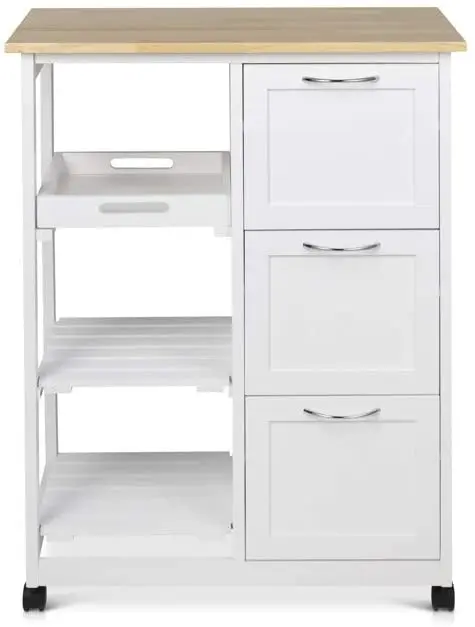 White And Large Storage Room Kitchen Serving Storage Trolley Cart Furniture