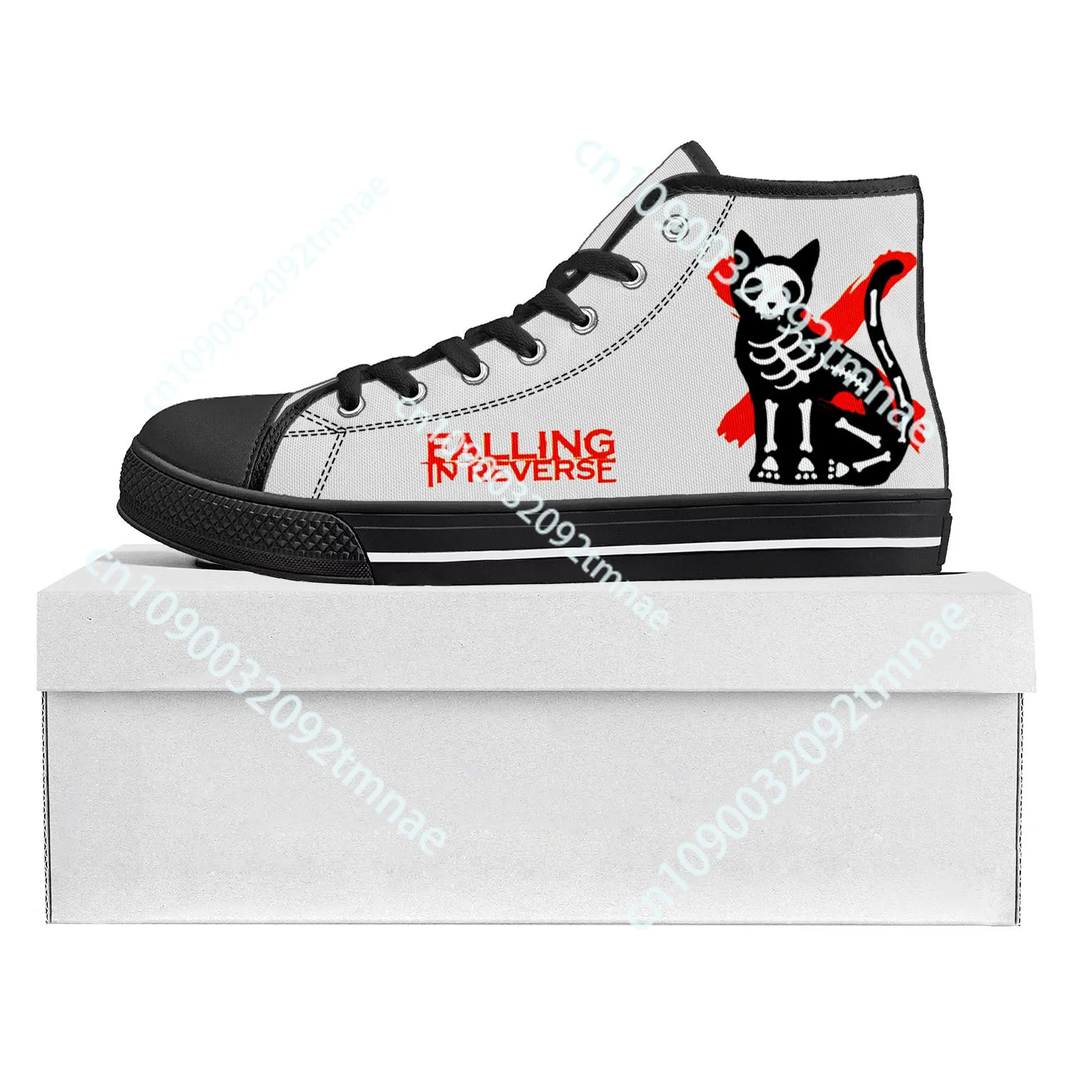 Falling In Reverse punk rock band High Top High Quality Sneakers Mens Womens Teenager Canvas Sneaker Couple Shoe Custom Shoe