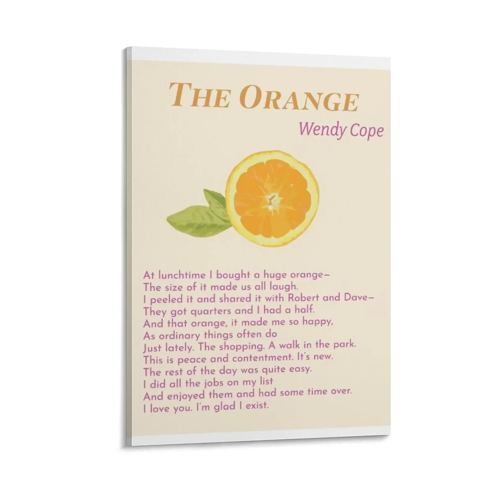 

The Orange Poem Canvas Painting art mural painting Home decoration