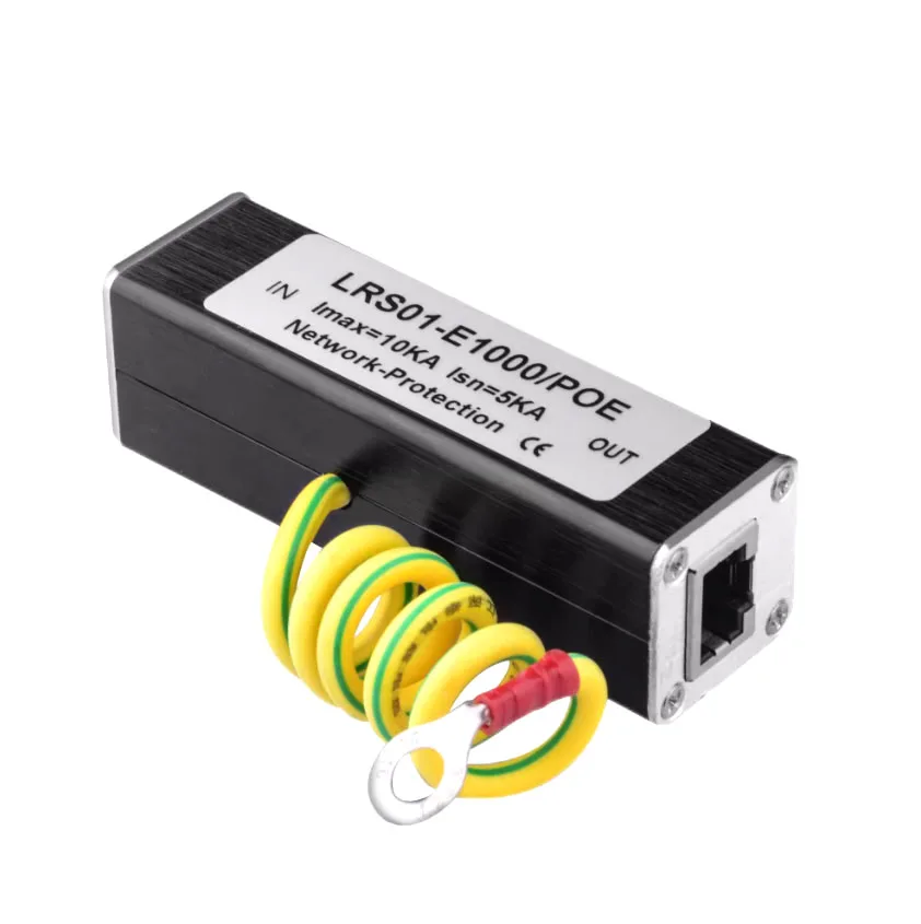 Protector contra rayos de red POE de 1000M, Monitor POE de 1000M, Protector contra sobretensiones de cámara, dispositivo de protección Ethernet Gigabit RJ45, pararrayos