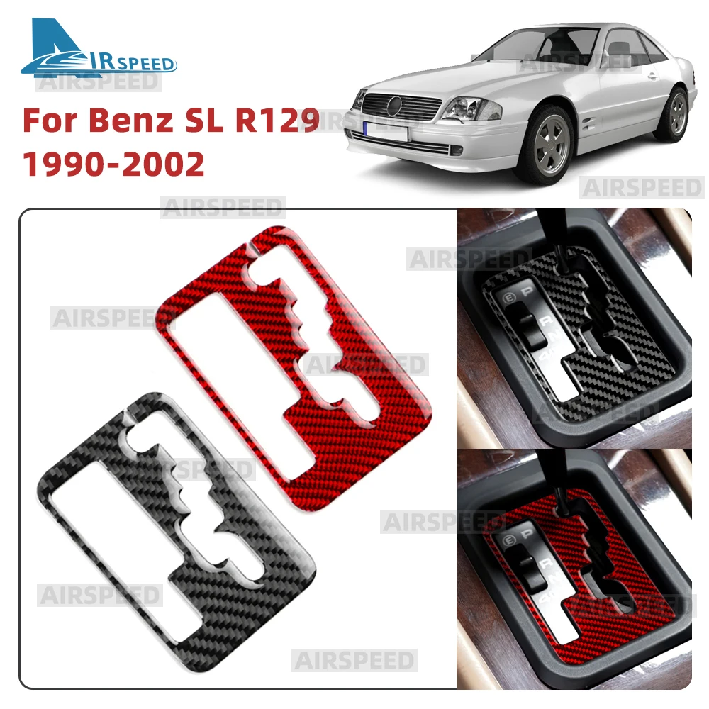 Echter weicher Carbonfaser-Aufkleber für Mercedes Benz SL R129 1990-2002 Schaltrahmenverkleidung