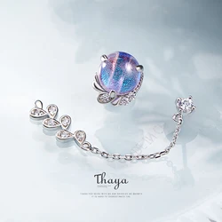 Thaya Provence S925 Silver Earring Fashion Earring Bohemia Zircon Unique Purple Earring for Women Special Design Fine Jewelry
