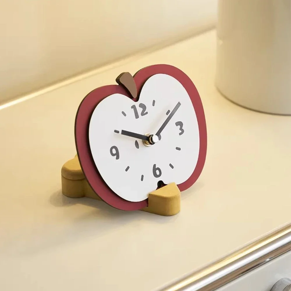 Entrance Display Desk Clock Decoration Household Living Room Simple Desktop Apple Clocks Creative Mobile Phone Stand Decoration