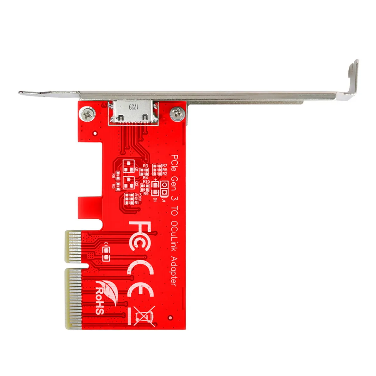 

Xiwai Chenyang PCI-E 3.0 Express 4.0 x4 to Oculink External SFF-8612 SFF-8611 Host Adapter for PCIe SSD with Bracket