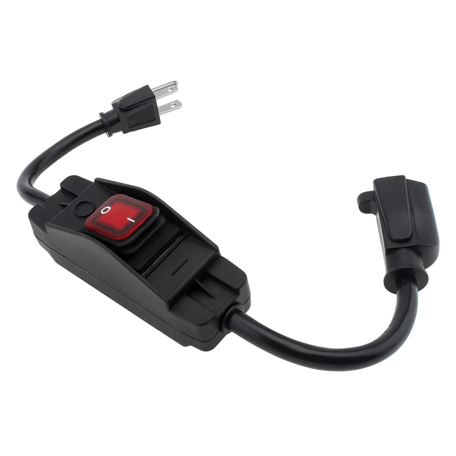 

3 Prong Extension Cord Heavy Duty Outdoor Waterproof Extension Cord for Lamp/ Printer / Appliances with Switch On/Off Power Cord
