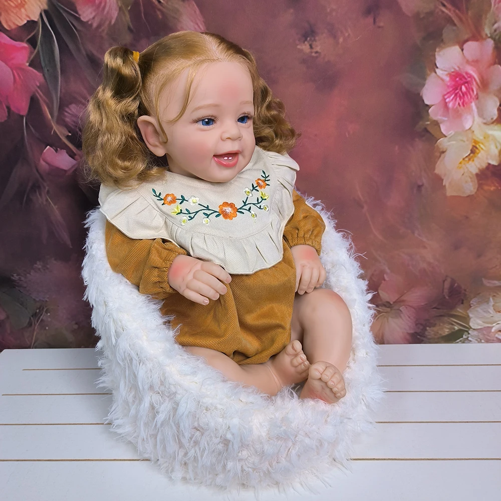 Reborn Baby Doll 58cm bambola Reborn in Silicone realistico corpo intero con accessori vestiti per bambini bambini ragazze giocattoli regalo fai da te