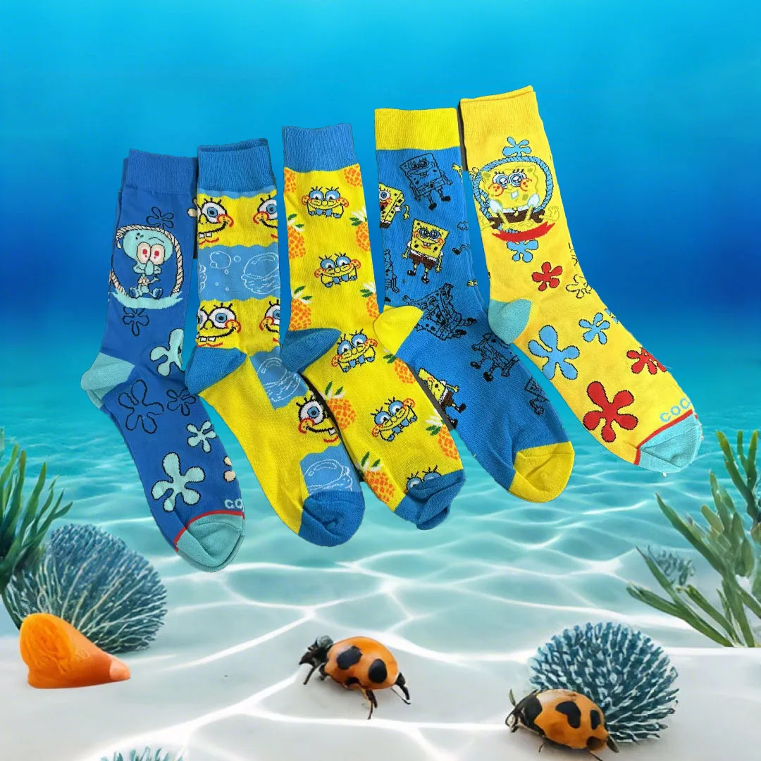 

1/5 пар новых модных мужских носков в стиле аниме, носки для косплея, индивидуальные забавные носки в стиле Харадзюку в стиле хип-хоп