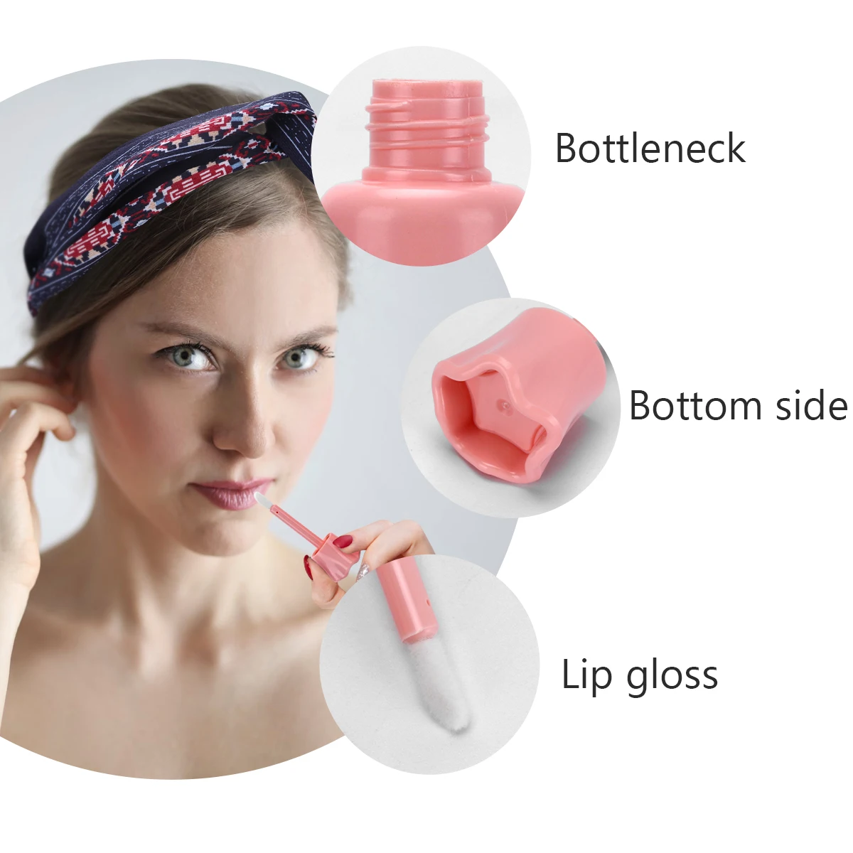 12 個の空のリップグロスボトル軽量ポータブルピンクプラスチックチューブ DIY リップクリームグロス容器トラベルサイズ