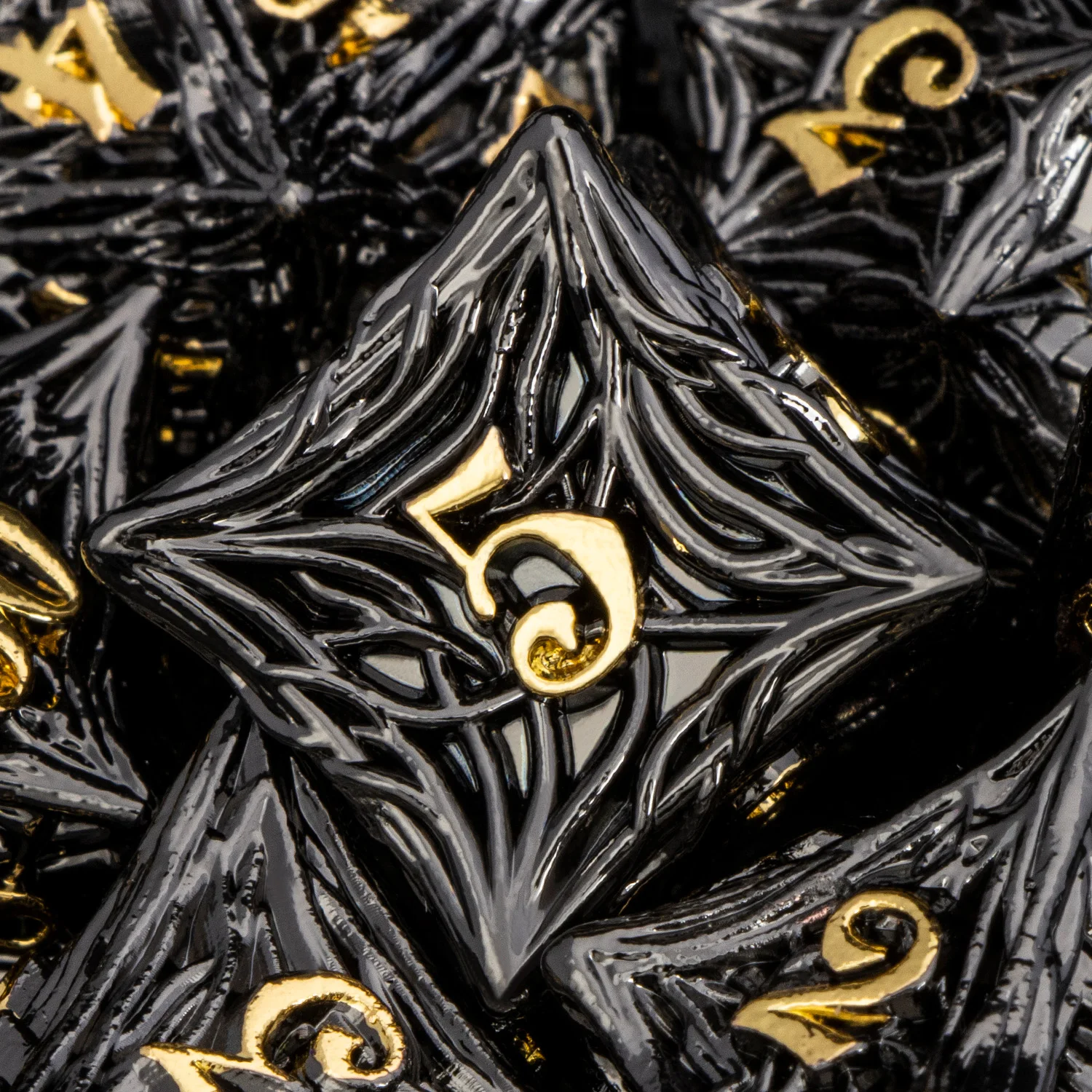 

OGCOPHEN D and D Tree Root Dnd Metal Role Playing Game Dice Set for Dnd D6 Dungeon and Dragon Black D&D Polyhedral Roll Dice Set