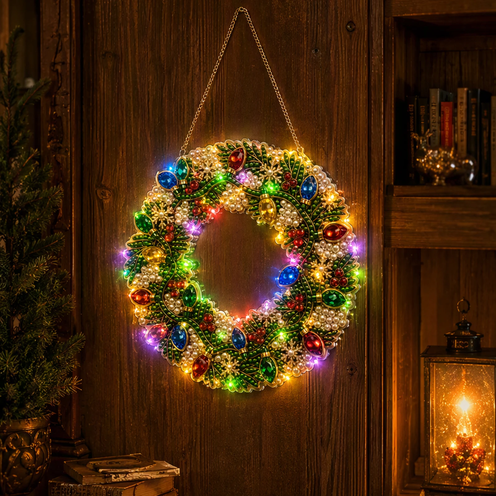 DIY Diamond Dot Christmas Wrea - огляд і ціна Up Lighting Decor