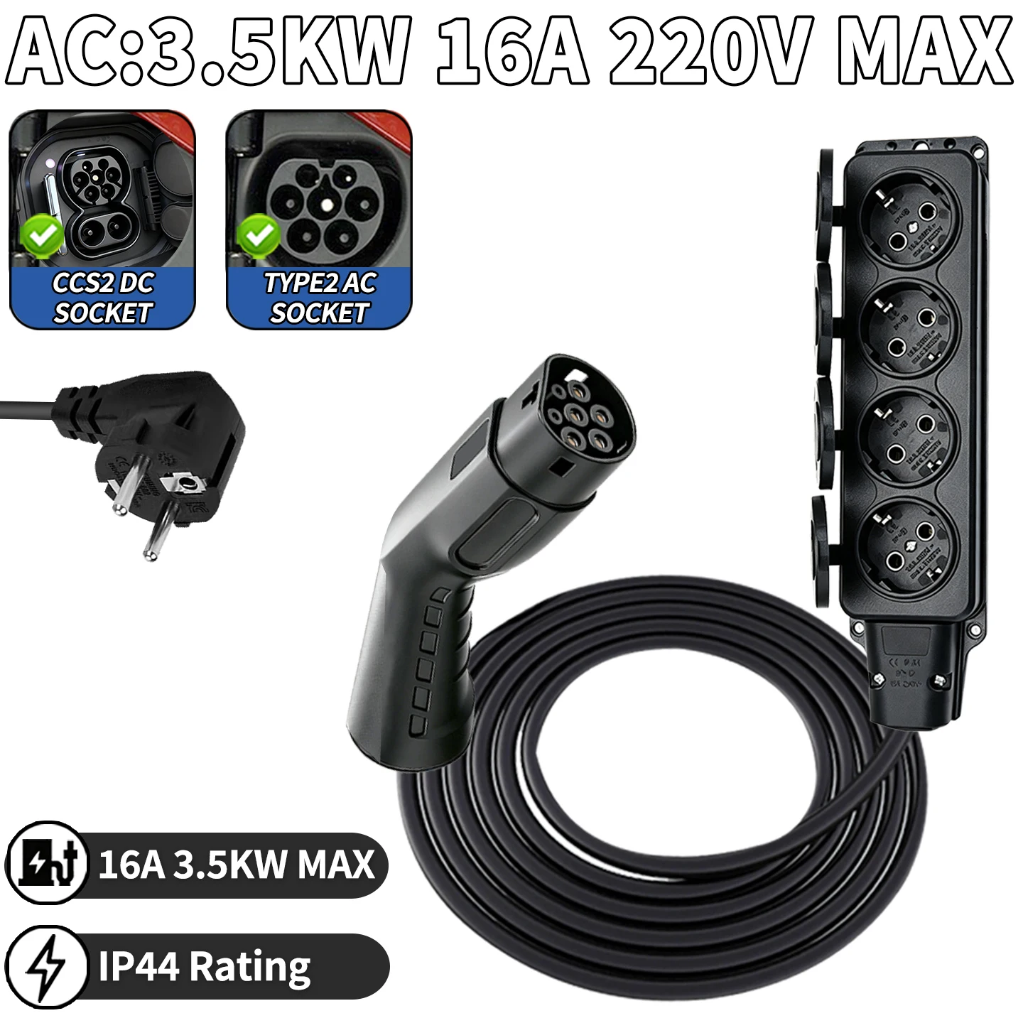 Type2 V2L Discharge Adapter Vehicle to Load EV Car Power Discharge Cable EU IL UK US Socket Outlet Plug V2L