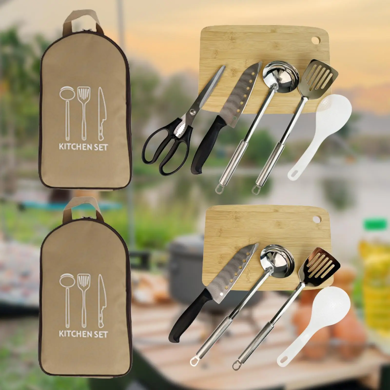 Outdoor Cooking Utensil Set for Travel and Camping Adventures