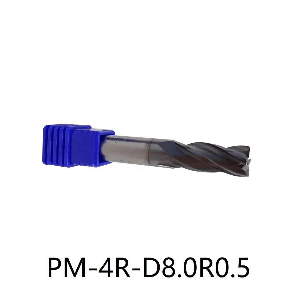 

PM-4R-D8.0R0.5 PM-4R-D8.0R1.0 ZCC PM series Solid carbide milling Torus mill High-performance machining