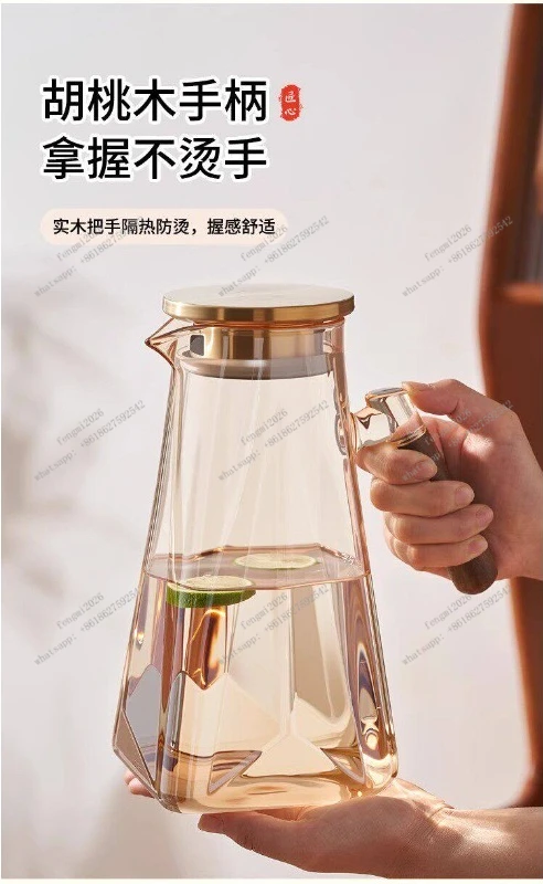 

Home Glass Cold Water Jug High Temperature Resistant Large Summer Water Container