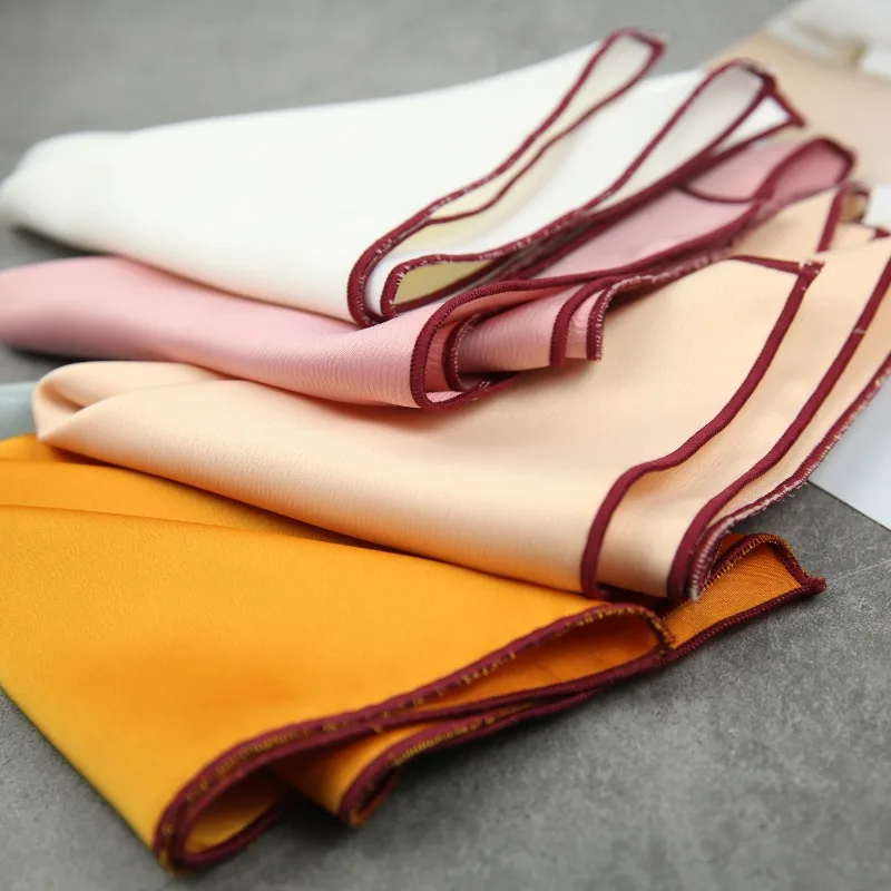 Pañuelo de bolsillo para hombre de 27*27cm, color liso, gris, blanco, burdeos, accesorios decorativos