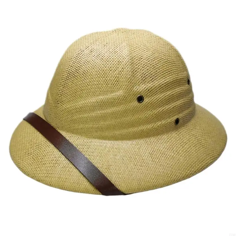 72xe Kernmut Strohhut atmungsaktiv eleganter Puggürtel gewebter Gürtelhut Urlaub Kleidung