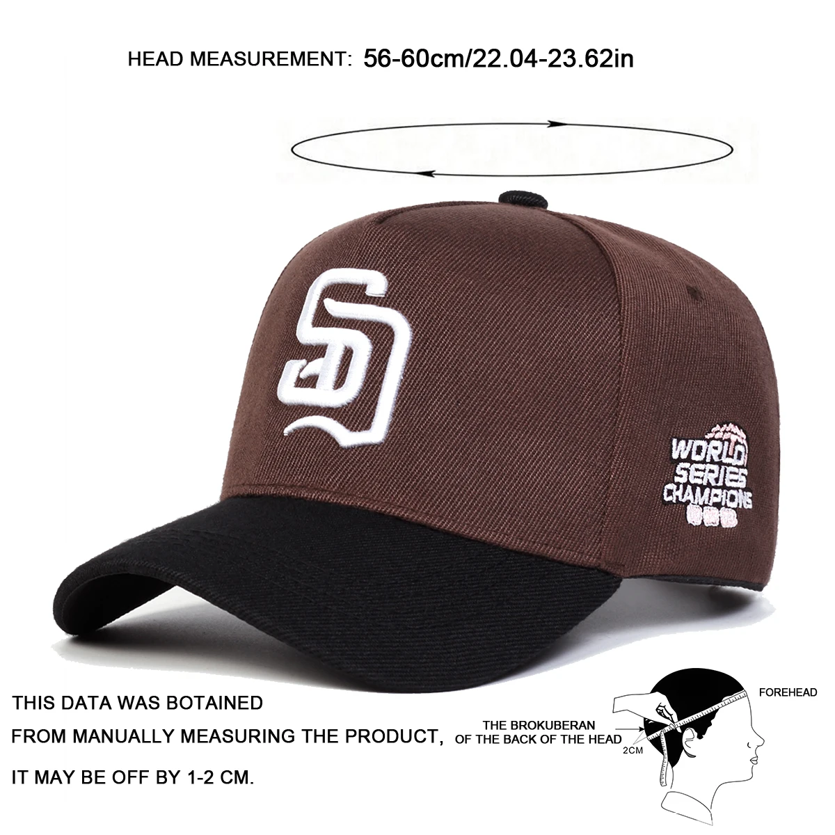 Unisex SD Letter Embroidery Baseball Caps Outdoor Adjustable Spring and Autumn Casual Sunscreen Hat image 6