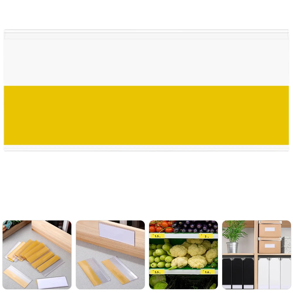 

30Pcs Price Label Holders Clear Adhesive Merch Price Tags Display for Supermarket Retail Shelf Sign Holders Label Holder