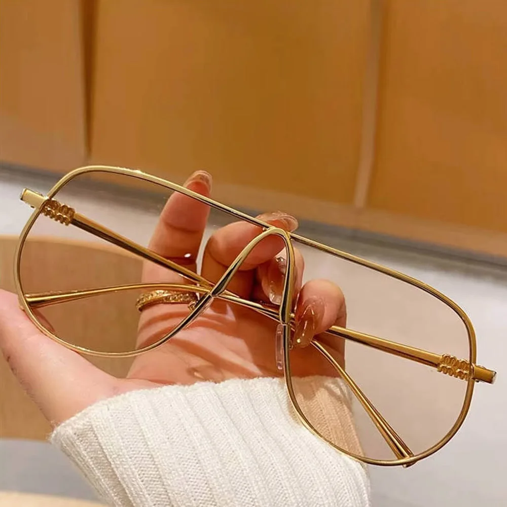 Neue Modemarke Übergroße Quadratische Sonnenbrille für Damen Vintage Legierung Farbverlauf Elegante Sonnenbrille Damen Sexy Fahrbrille – Detail 9