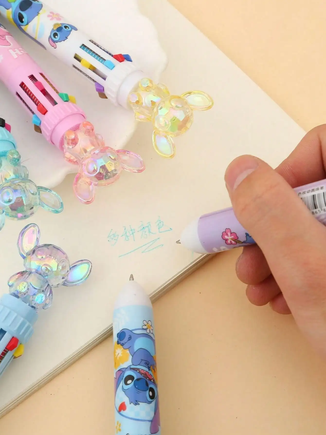 1/2/3 pièces point Disney style aléatoire presse dix couleurs stylo à bille CartoonPen papeterie préfet pour cadeau de noël