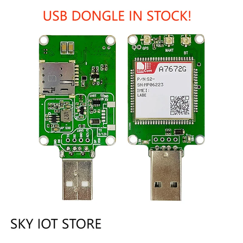 

IN STOCKJ!!!!!SSKY IOT STORE USB DONGLE IMCOM SIM7672G SIM7672E SIM7672NA LTE CAT1 USB Dongle ,with GPS Global Band 1pcs