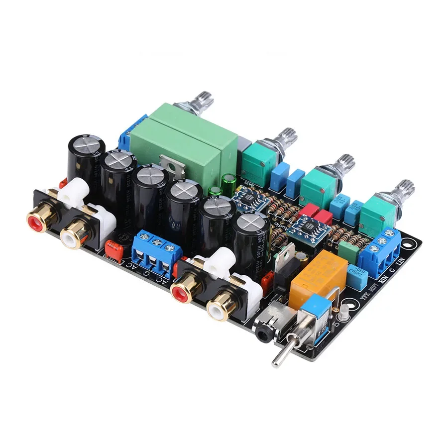 Front stage tone board dual audio input two signal switching preamplifier tuning  amplifier