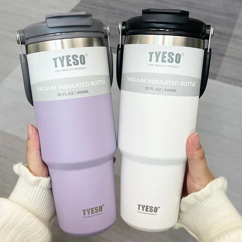 Tyeso Coffee Cup Thermos Bottle Stainless Steel Double-layer Insulation Cold And Hot Travel Mug Vacuum Flask Car Water Bottle