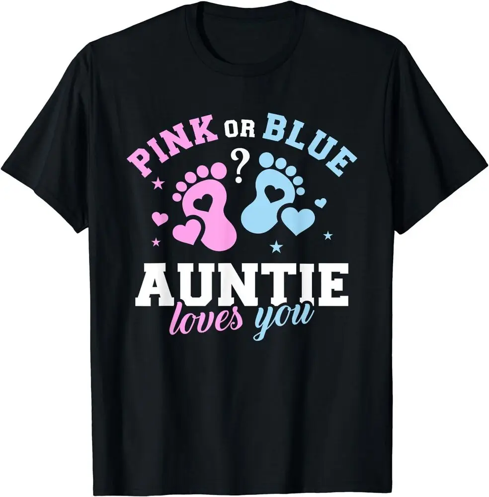 

Gender Reveal Auntie Aunt, Great Gift Idea T-Shirt Unisex T-shirts For Man Woman Short Summer Tees Fashion Couple's Cloths