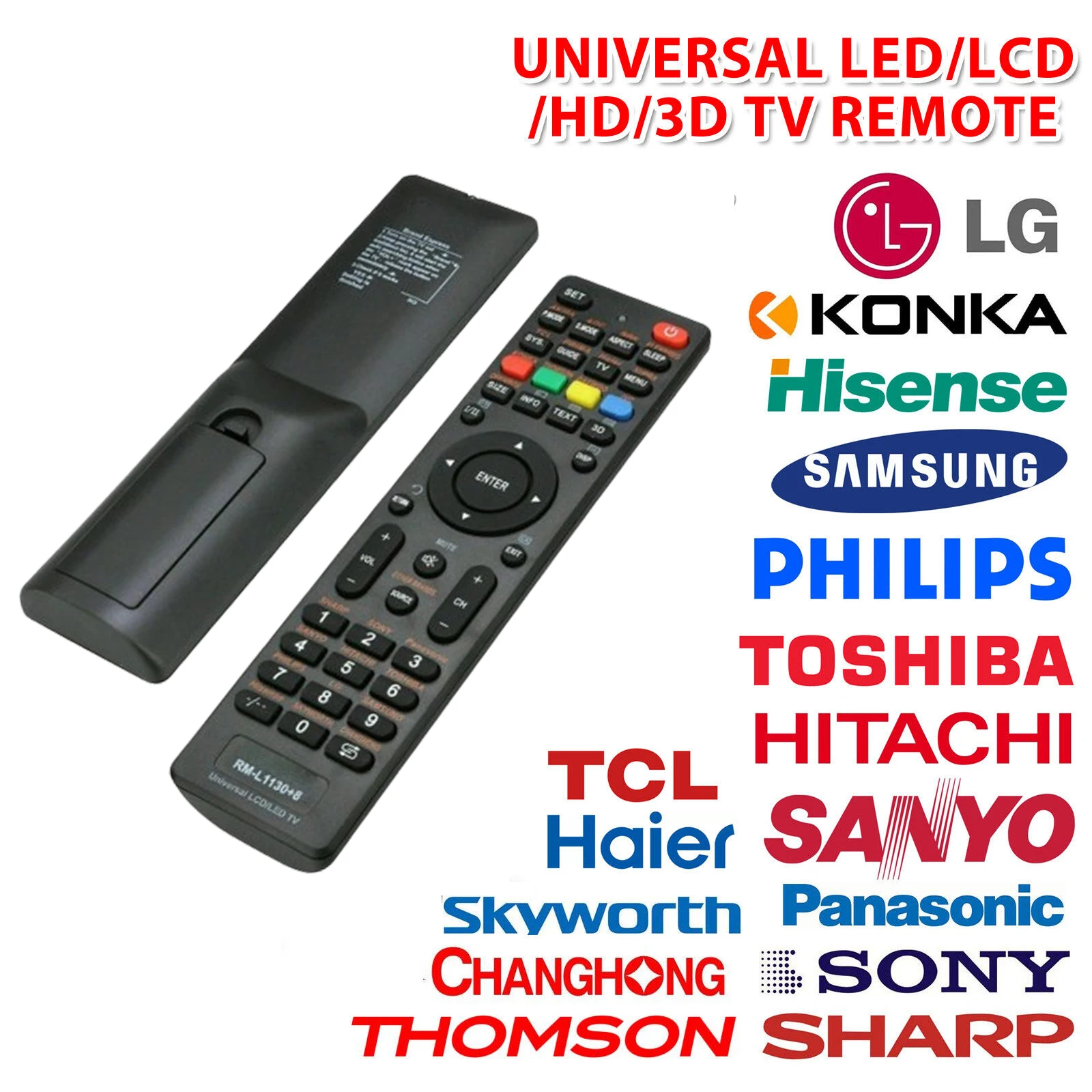 Universal TV Remote Control LCD/LED For Sony/Samsung/Panasonic/LG/TCL/Soniq AUS