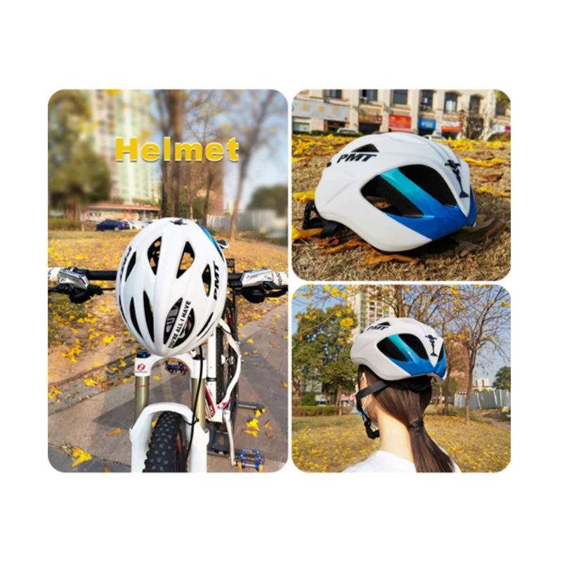 PMT Cycling Safety Helmet Men\'s and Women\'s Bicycle Helmet Lightweight Mountain Road Bike Integrally-molded Cycling Helmet