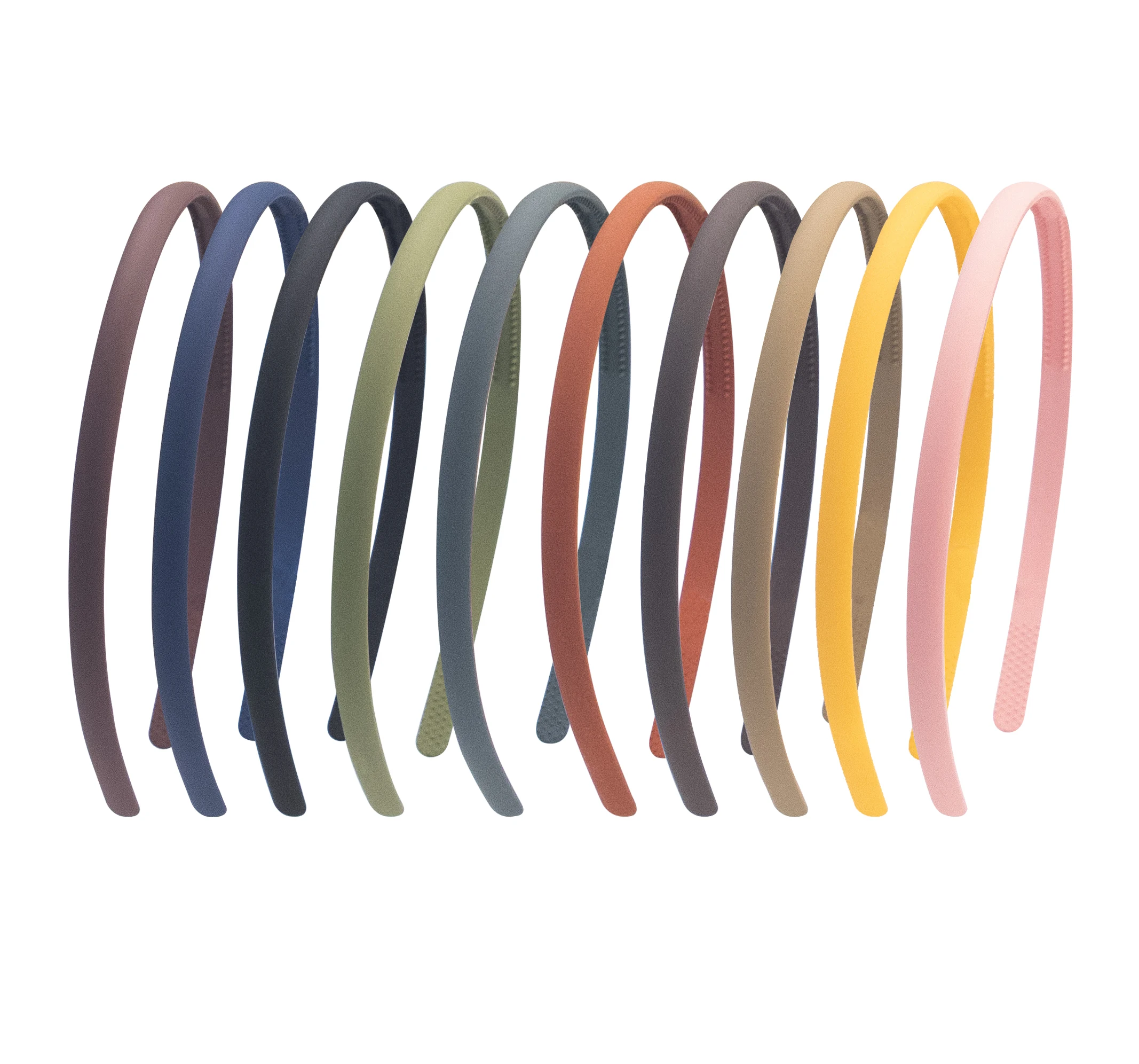 5pcs/10PCS Women Plastic Headbands 0.8cm Thin Plain Matte Hairbands Non-slip Hair Hoops For Girls Daily Wear