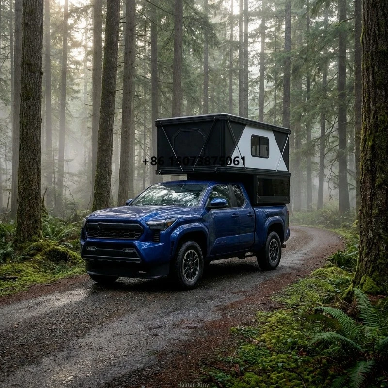 Truck Camper USA Standard Light Weight Pop up Tent Pick up Hard Top Camper Slide on Canopy Pickup Truck Camper