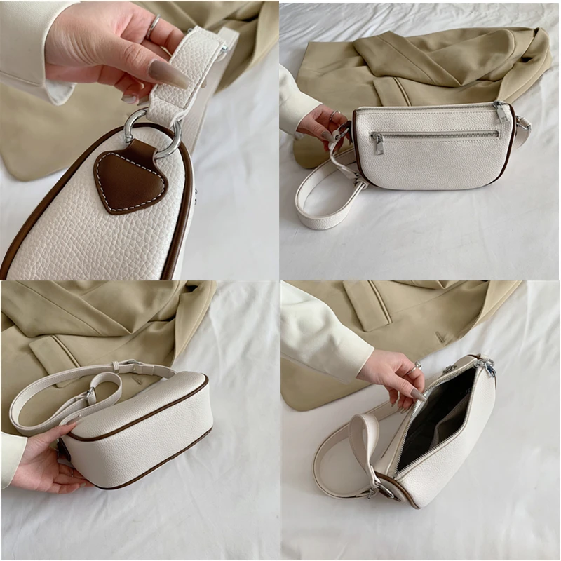 Luxury Genuine Leather Women Small Shoulder Crossbody Bags High Quality Solid Color Fashion Messenger Bag Female Cowhide Handbag