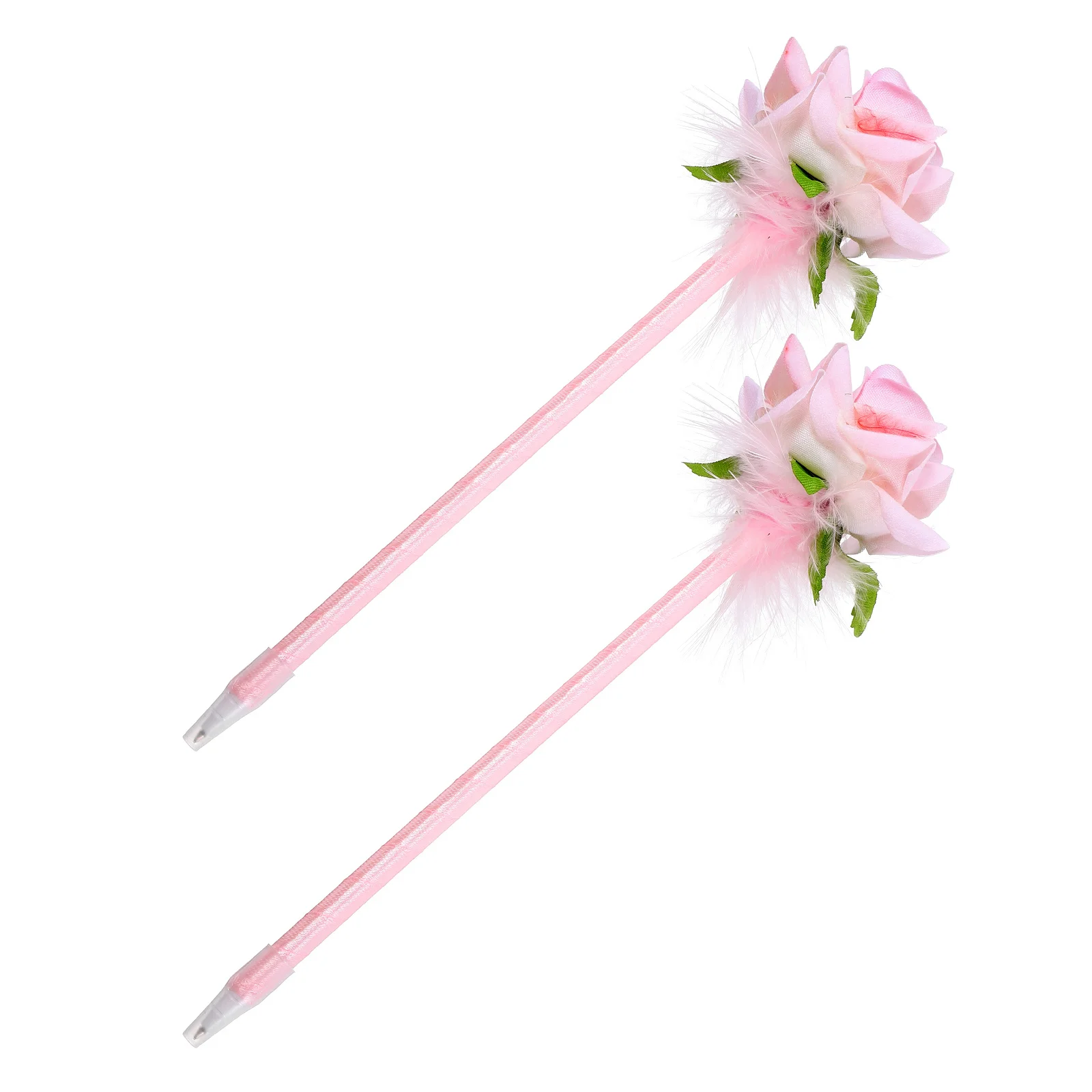 

2Pcs Floral Ballpoint Pens Comfortable Grip Long Lasting Fine Tip Writing Supplies Cute Stationery Items Flowers Ballpoint Pen