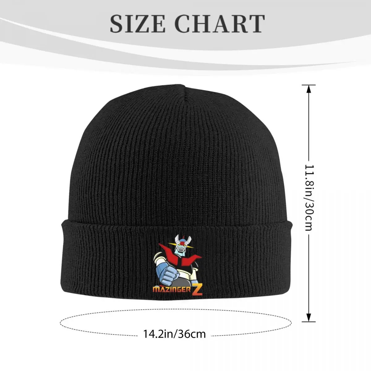 Men Women Unisex Mazinger Z UFO Robot Grendizer Beanie Hats Casual Knit Hat Autumn Winter Kpop Caps Custom Warm Bonnet Hats