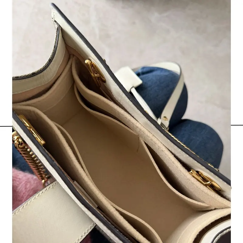 

Suitable For Guci Padlock Inner Purse Bag , Vintage Tote Shoulder Bag Insert Organizer, Felt Lining, Zipper Storage Bag