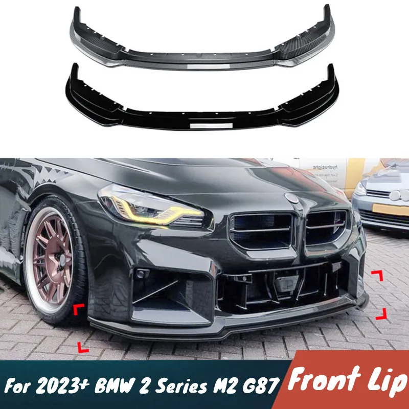 

For 2023+ BMW 2 Series M2 G87 3pcs/Set Car Front Bumper Lip Chin Spoiler Car Bodykit Protection Guard Accessoris