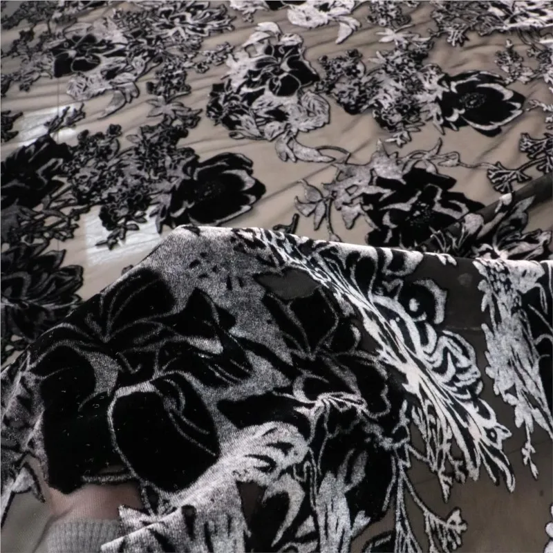 

Woven brocade viscose and velvet fabric for women's clothing nightgowns dresses cheongsams