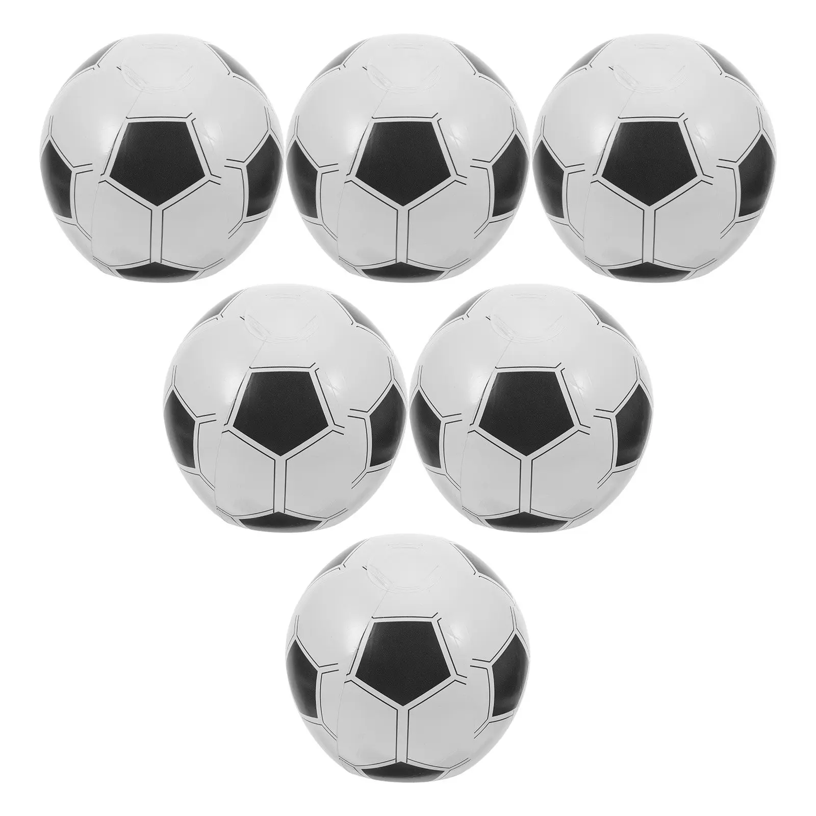 

Набор из 6 надувных футбольных мячей для игр на открытом воздухе и пляже, маленькие надувные мягкие мячи для футбола, сувениры для детских праздников, плавающие футбольные мячи