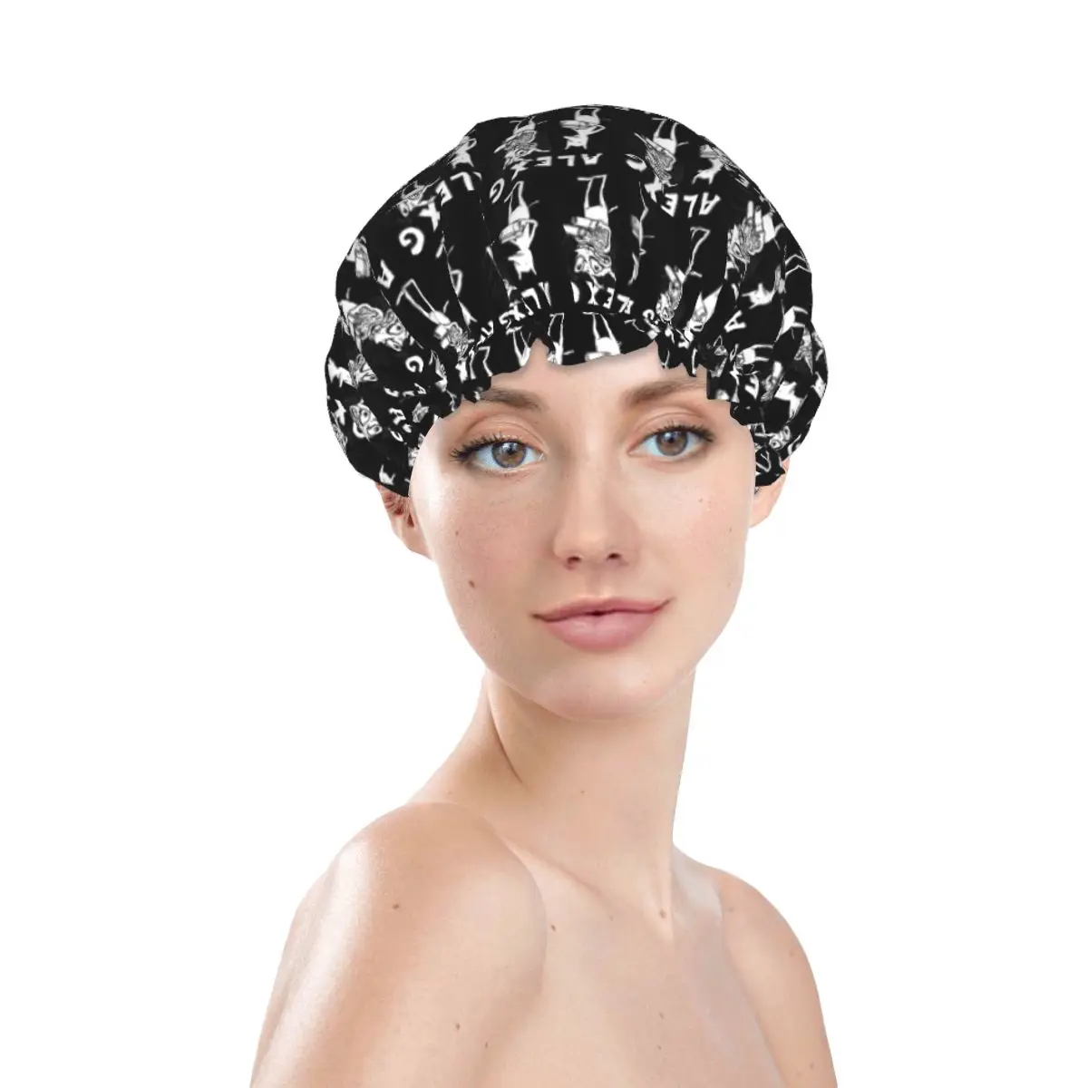 Alex G Musician Singer Shower Cap Women Double Layer Waterproof Bath Caps for Long Hair