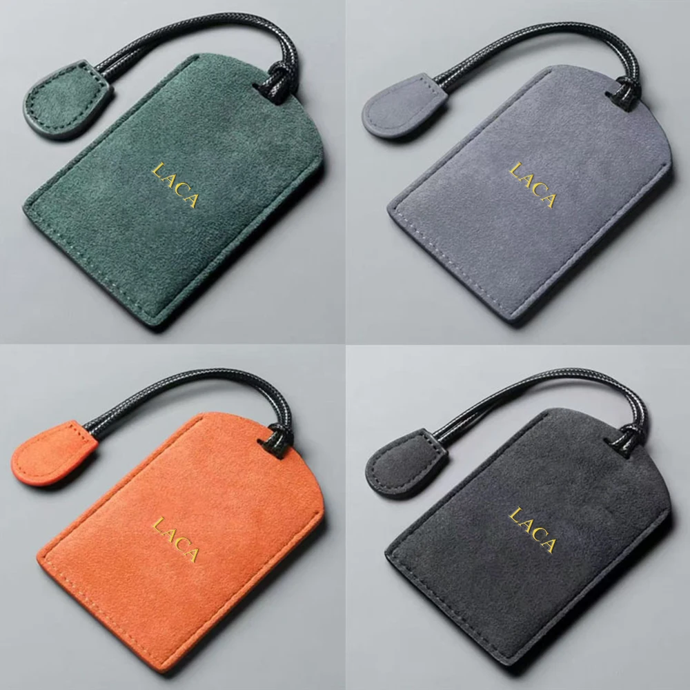 Customized Name Key Ring Card Blank Card Case Card Pack Key Case Suede Leather Men's/Women's NFC Protection Case