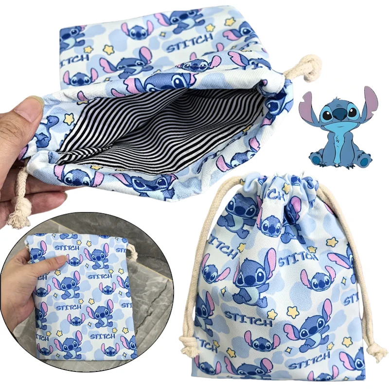 

Disney Stitch Drawstring Bag Cartoon Cosmetic Storage Bags Portable Gifts Candy Jewelry Organizer Packing Bags Coin Purse