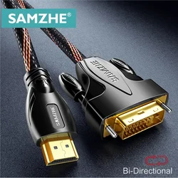 SAMZHE DVI to HDMI-compatible Bi-Directional Transmission 1080P Cable for Computer Projector, TV Screen Xbox,Laptop