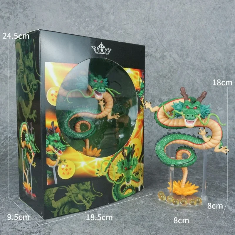 

Dragon Ball Z Green Shenron anime figure action room ornament Model Statue Figurine Collection Toys 18cm for kids gifts birthday