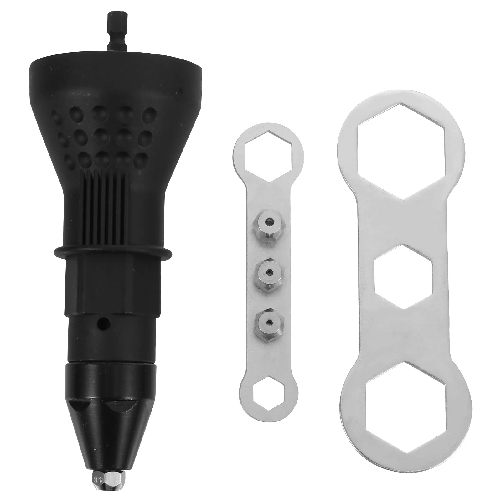 

1Set Electric Rivet Nut Shooter Drill Adapter Black Portable Cordless Drill Attachment Power Machine Accessory for Door Window