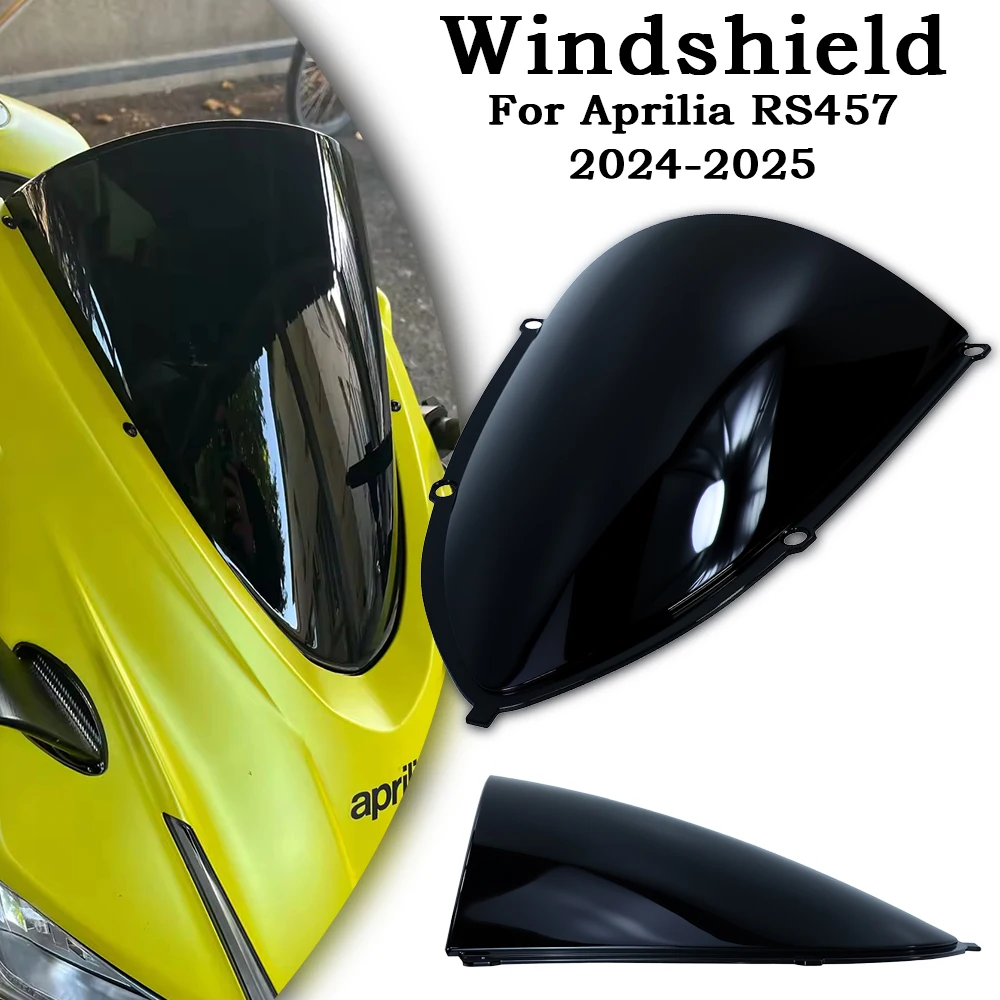 

For Aprilia RS457 Motorcycle Windshield Double Bubble Windscreen Wind Deflector rs457 Motorcycle Windshield Fairing 2024-2025