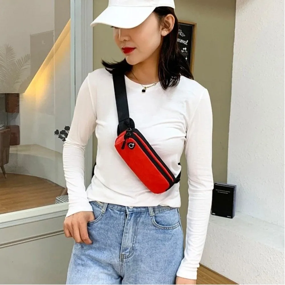 Fashion Ultra-thin Waist Bag Lightweight Wear-resistant Gym Bag Waterproof Nylon Running Bag Women