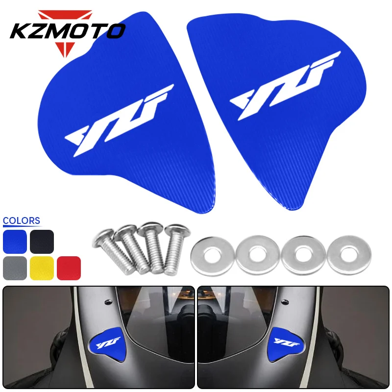 

NEW YZF Motorcycle Aluminum Mirror Hole Cover Windscreen Driven Mirror Eliminators Cap Accessories For YZFR6 R6 yzfr6 2017-2025