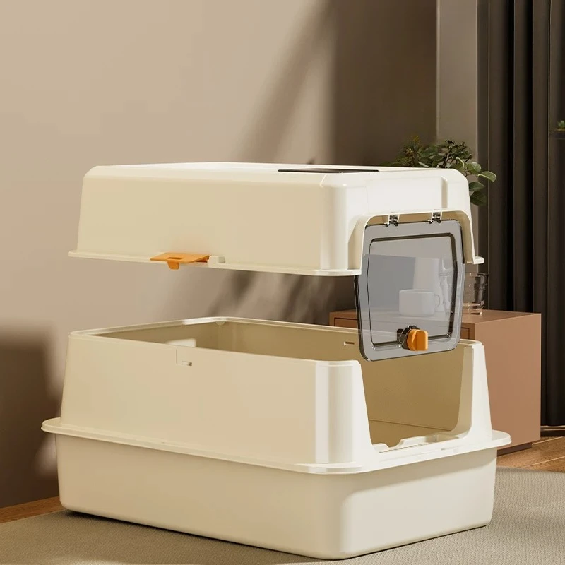 Castle For Cats Litter Box Stainless Steel Jewelry Defecation Litter Box Accessories Automatische Kattenbak Household Items